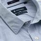 Light Blue Printed Smart Fit Semi Casual Shirt | Greenfibre