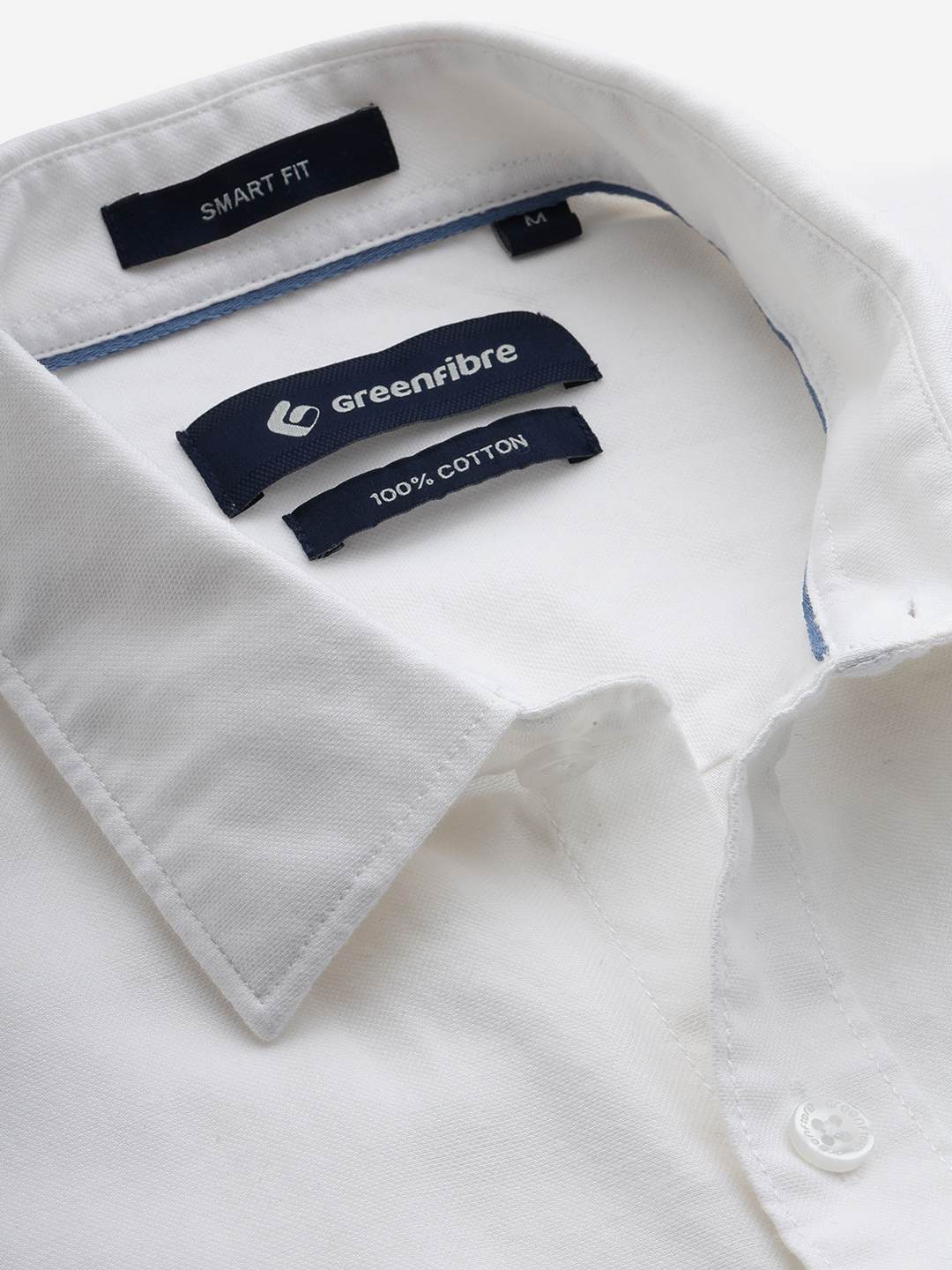 White Solid Smart Fit Semi Casual Shirt | Greenfibre