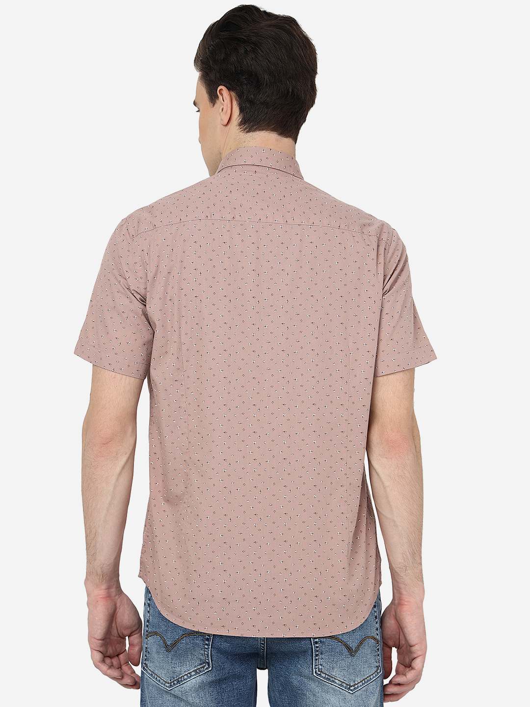 Rose Cloud Printed Smart Fit Semi Casual Shirt | Greenfibre