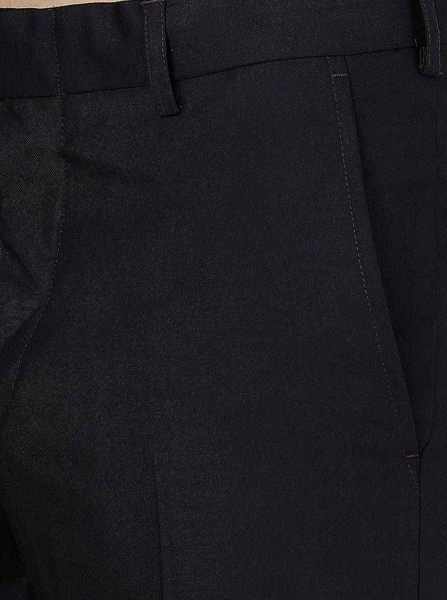 Wine Solid Slim Fit Formal Trouser | Greenfibre