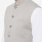 Grey Solid Regular Fit Bandgala Jacket | Greenfibre