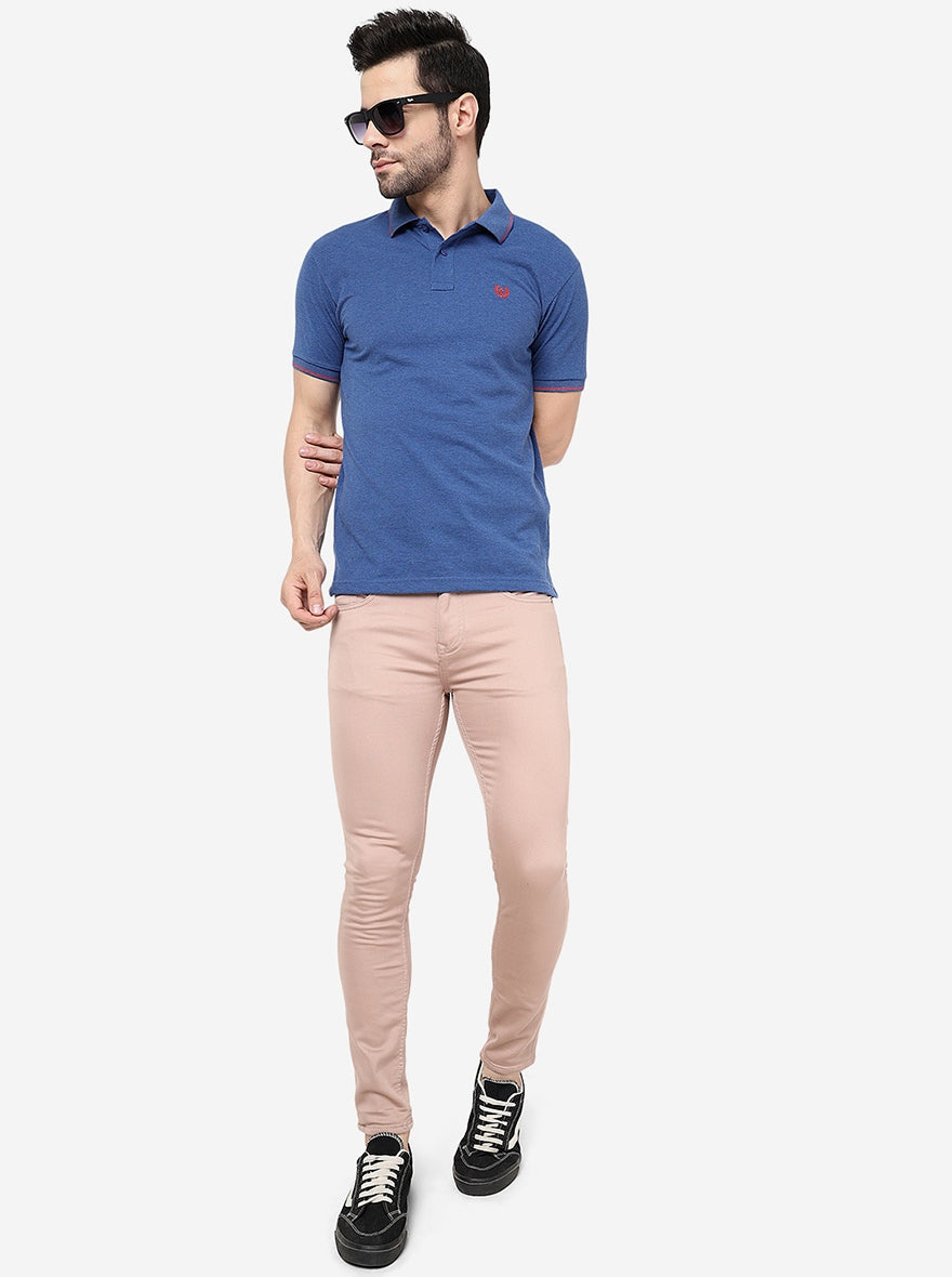 Garnet Pink Solid Urban Fit Jeans | Greenfibre