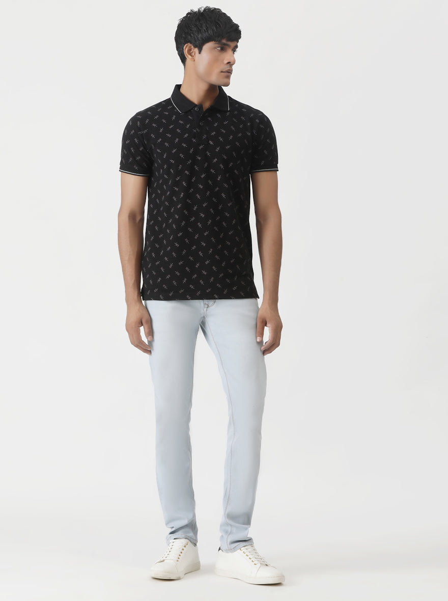 Ice Blue Washed Slim Fit Jeans | Greenfibre