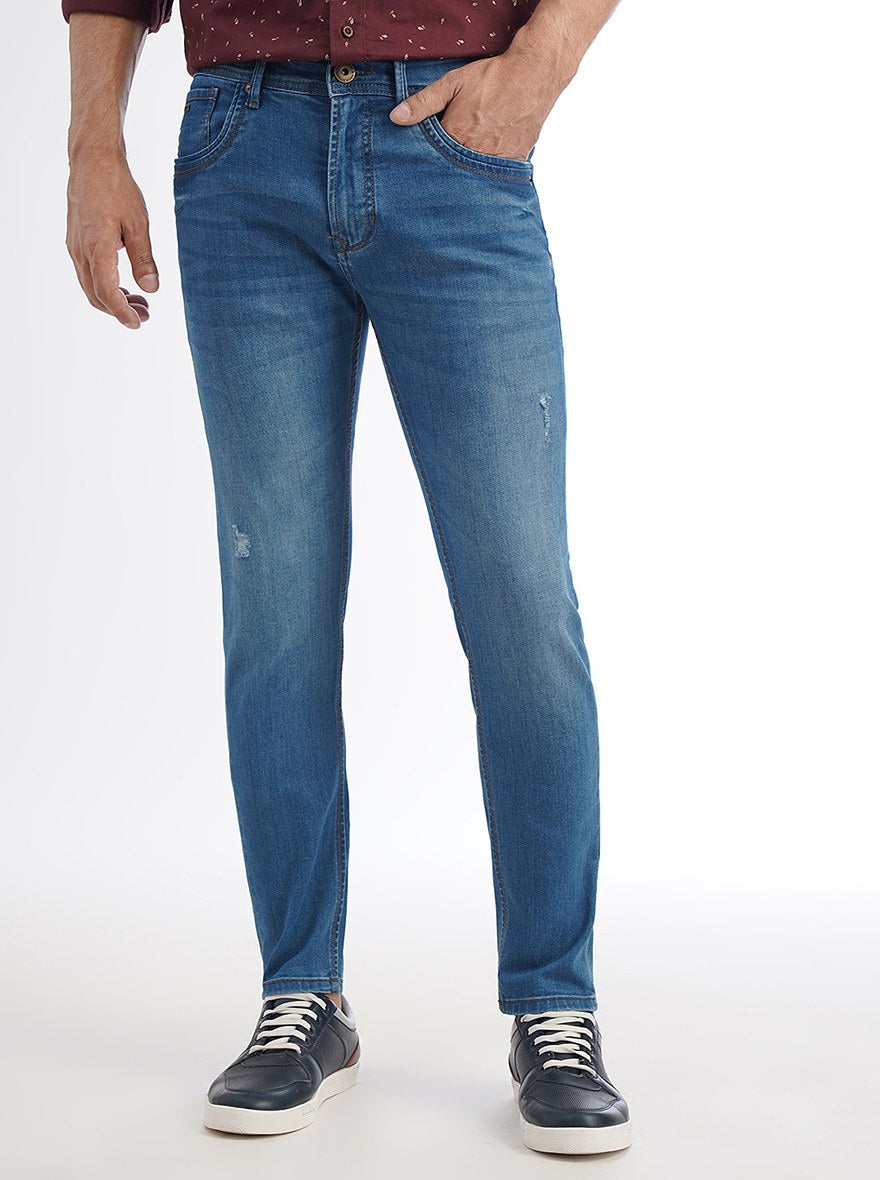 Blue Washed Urban Fit Jeans | Greenfibre