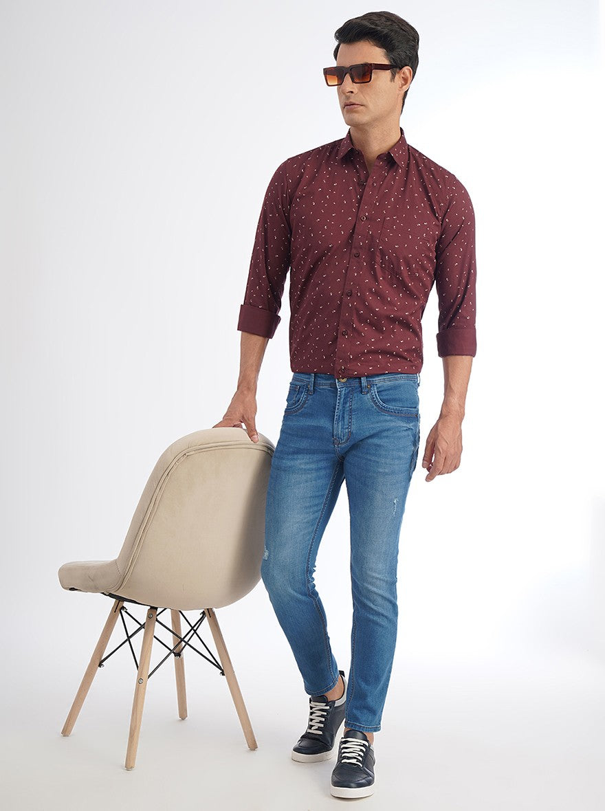 Blue Washed Urban Fit Jeans | Greenfibre