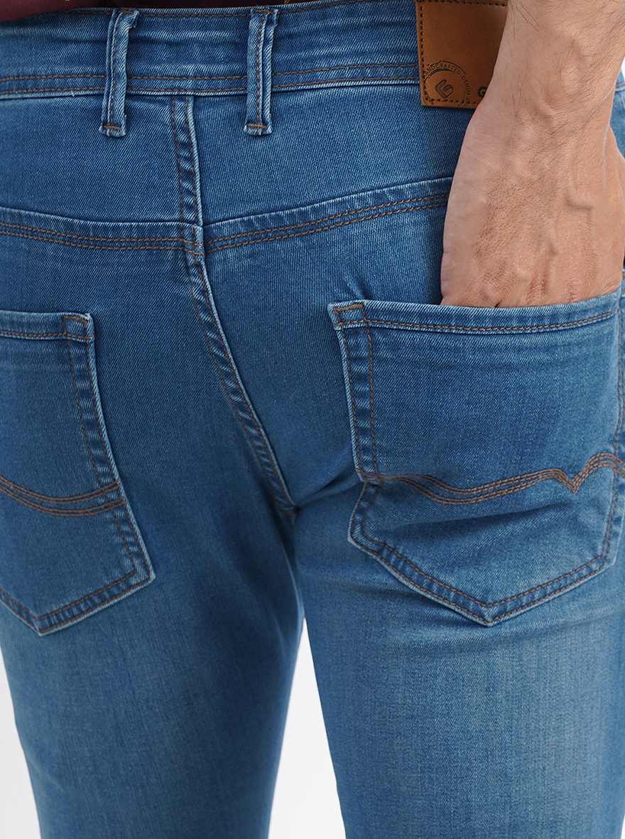 Blue Washed Urban Fit Jeans | Greenfibre
