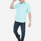 Angel Blue Solid Slim Fit Casual Shirt | Greenfibre