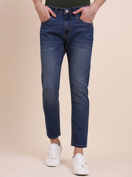 Denim Blue Washed Urban Fit Jeans | Greenfibre
