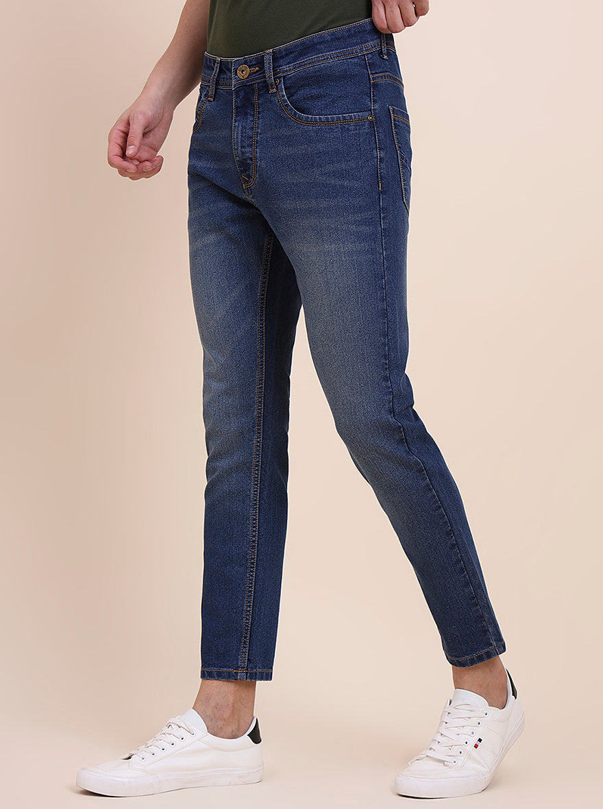 Denim Blue Washed Urban Fit Jeans | Greenfibre