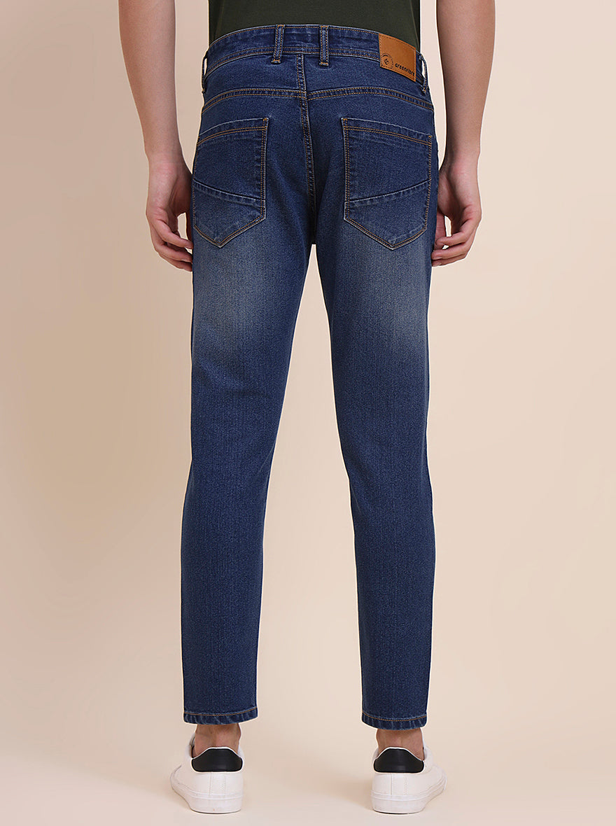 Denim Blue Washed Urban Fit Jeans | Greenfibre