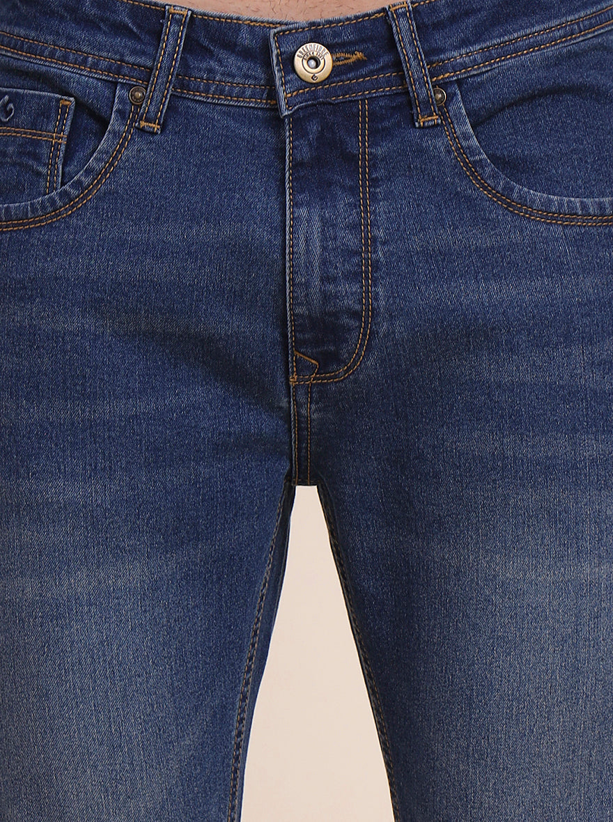 Denim Blue Washed Urban Fit Jeans | Greenfibre