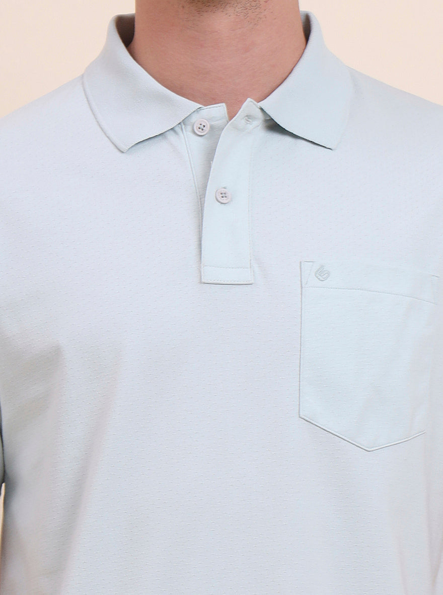 Pista Green Printed Regular Fit Polo T-Shirt | Greenfibre