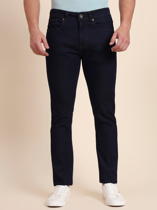 Raw Blue Washed Straight Fit Jeans | Greenfibre