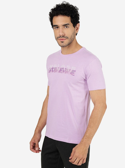 Violet Printed Slim Fit T-Shirt | Greenfibre