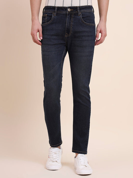 Dark Indigo Blue Washed Urban Fit Jeans | Greenfibre