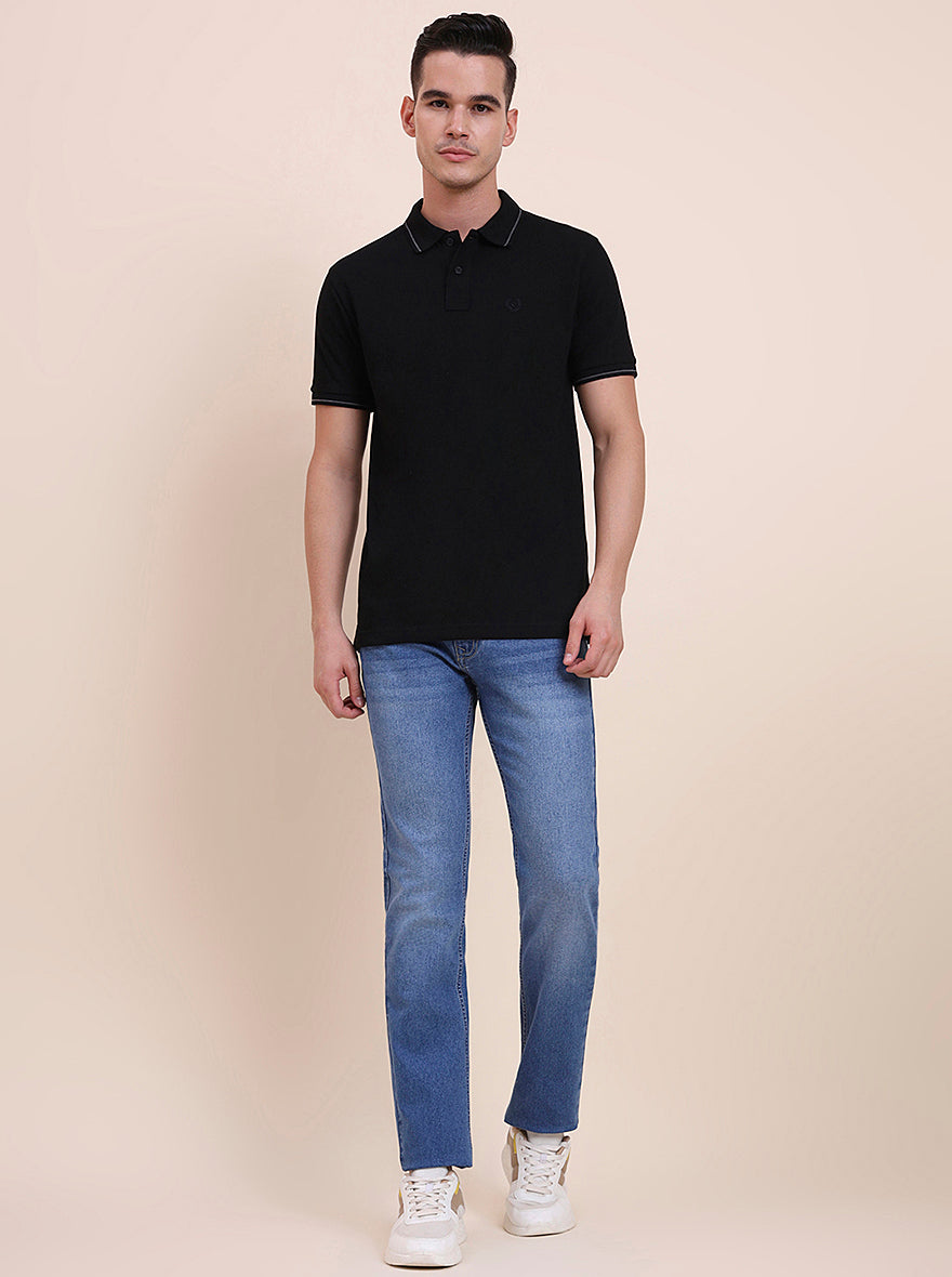 Light Blue Washed Narrow Fit Jeans | Greenfibre