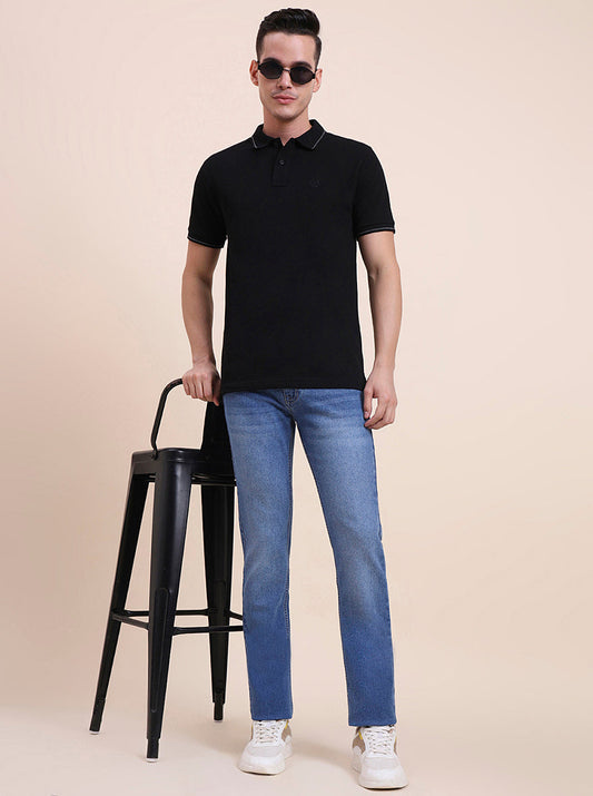Light Blue Washed Narrow Fit Jeans | Greenfibre