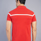 Red Striped Slim Fit Polo T-Shirt | Greenfibre