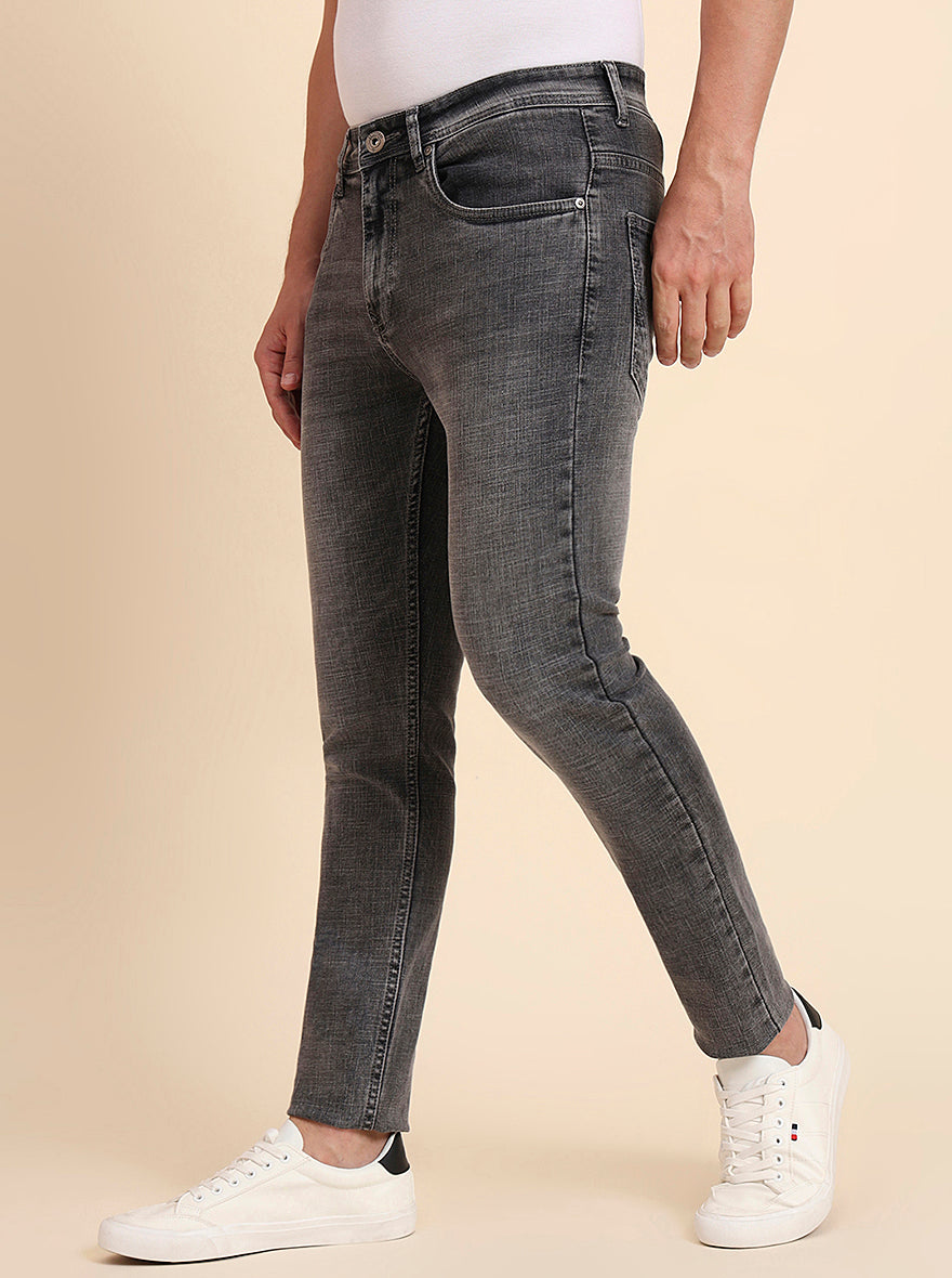 Mid Grey Washed Urban Fit Jeans | Greenfibre