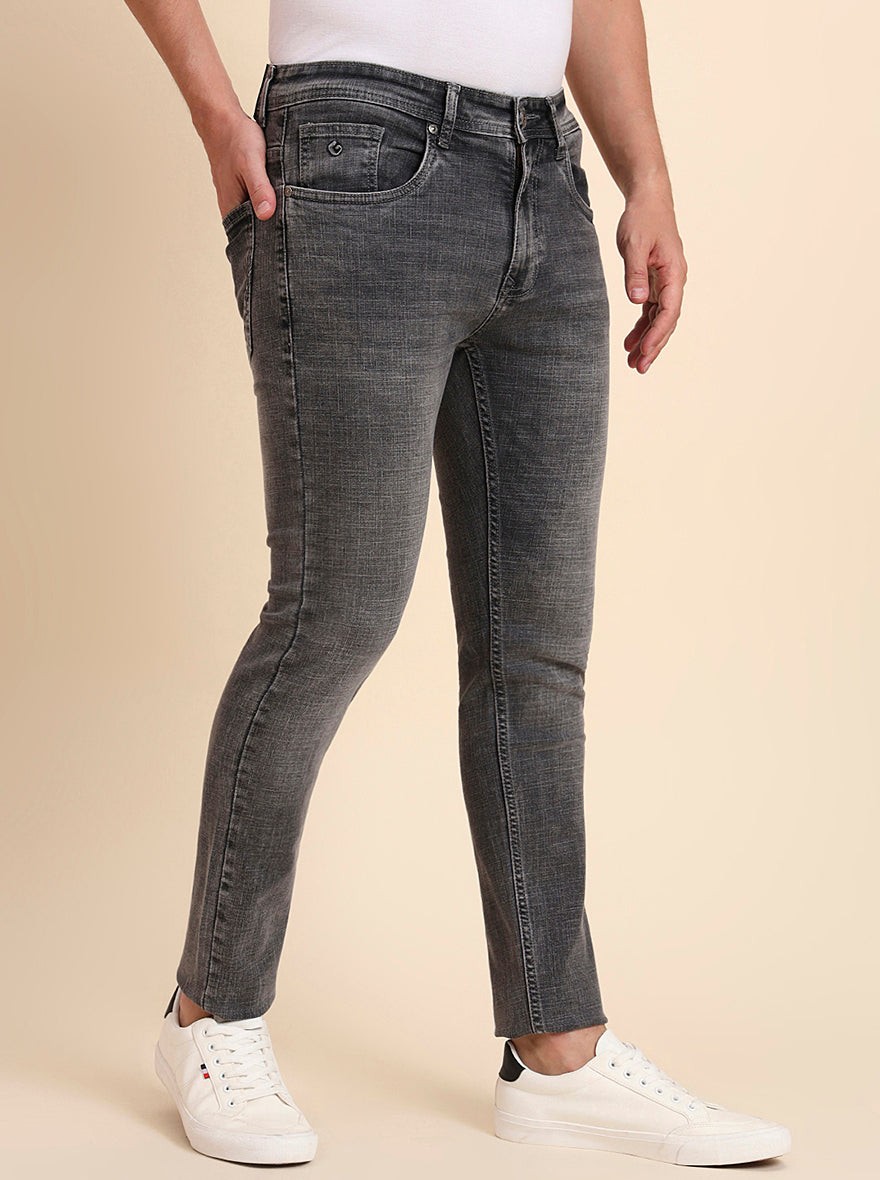 Mid Grey Washed Urban Fit Jeans | Greenfibre