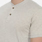Beige  Solid Slim Fit T-Shirt | Greenfibre