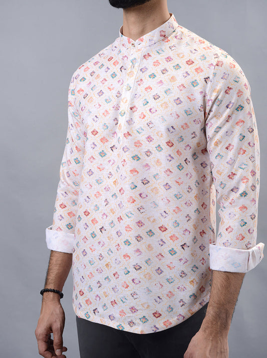 Multicolor Printed Slim Fit Casual Shirt | Wyre