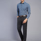 Blue Printed Slim Fit Formal Shirt | Greenfibre