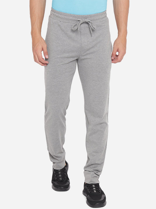 Grey Solid Regular Fit Track Pants | Greenfibre