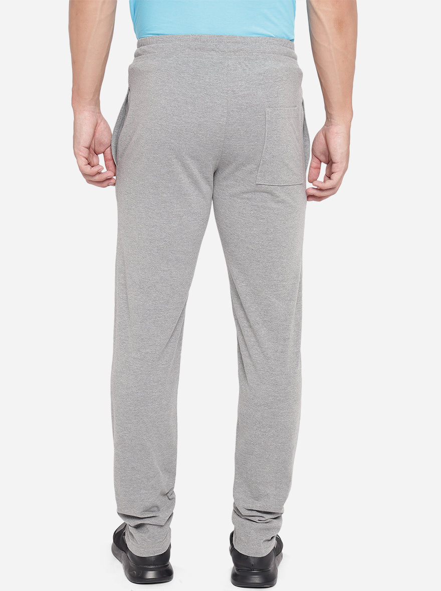 Grey Solid Regular Fit Track Pants | Greenfibre