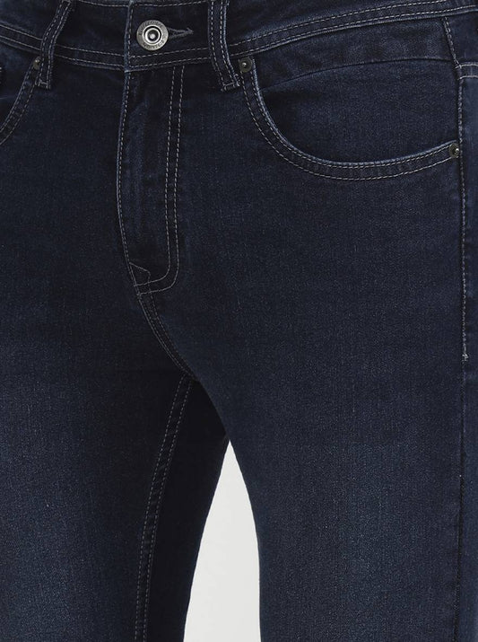 Deep Indigo Blue Solid Urban Fit Jeans | Greenfibre