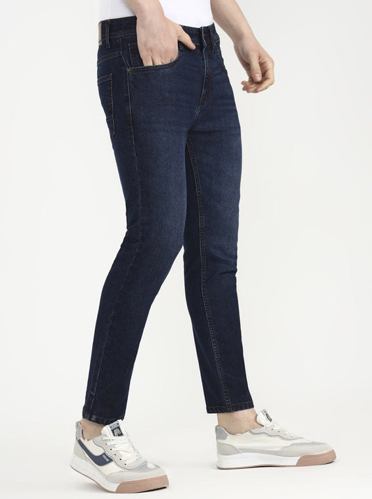 Blue Solid Urban Fit Jeans | Greenfibre