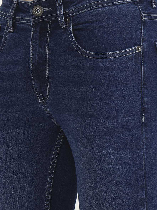 Denim Blue Solid Urban Fit Jeans | Greenfibre