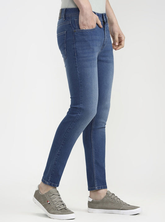 Blue Solid Urban Fit Jeans | Greenfibre