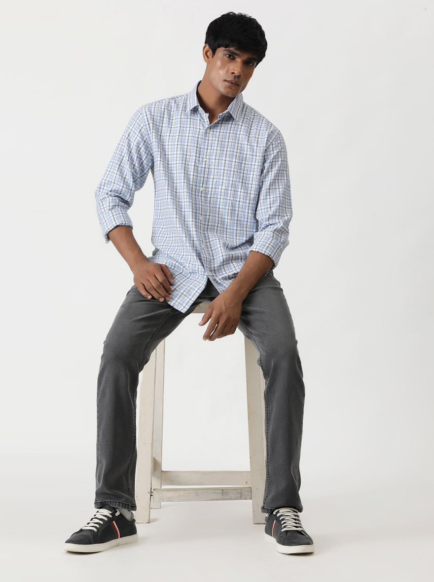 Grey Washed Straight Fit Jeans | Greenfibre