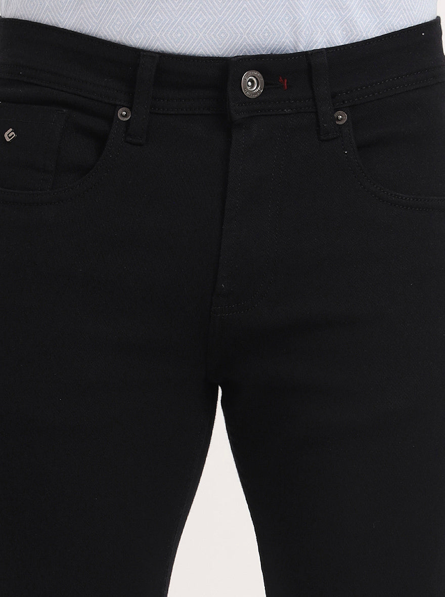 Black Washed Slim Fit Jeans | Greenfibre