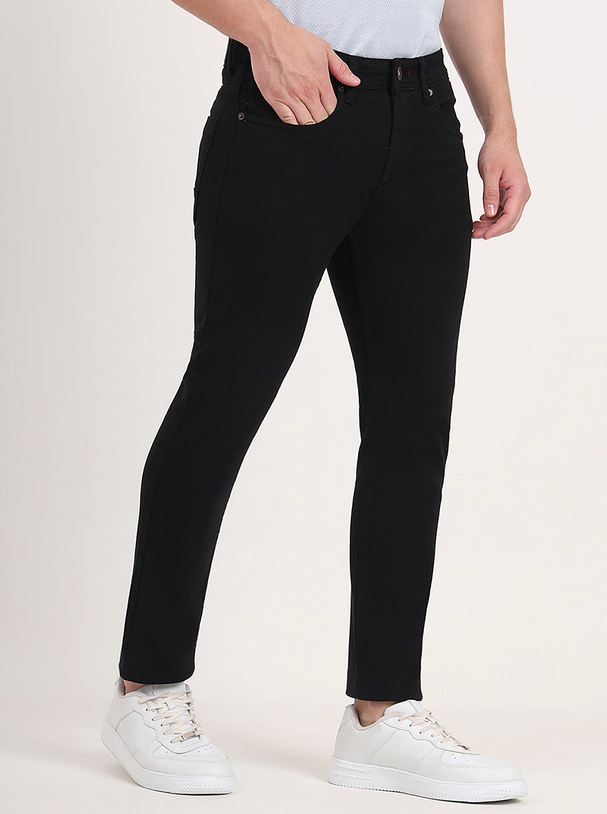 Black Washed Slim Fit Jeans | Greenfibre