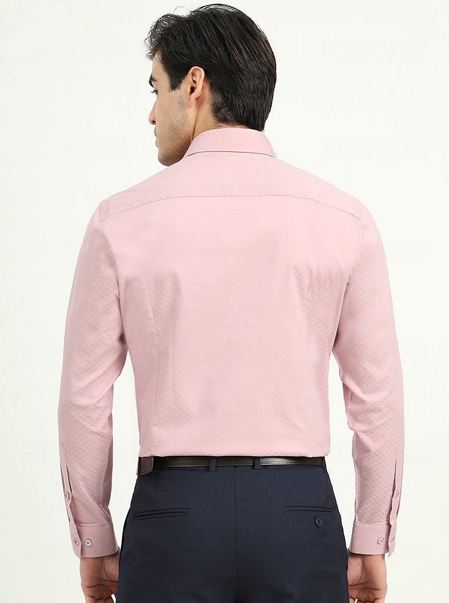 Pink Solid Slim Fit Party Wear Shirt | Greenfibre
