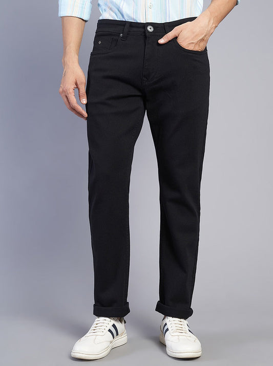 Black Washed Straight Fit Jeans | Greenfibre