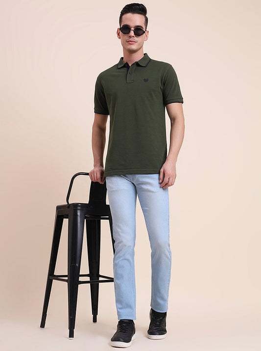 Light Blue Washed Narrow Fit Jeans | Greenfibre