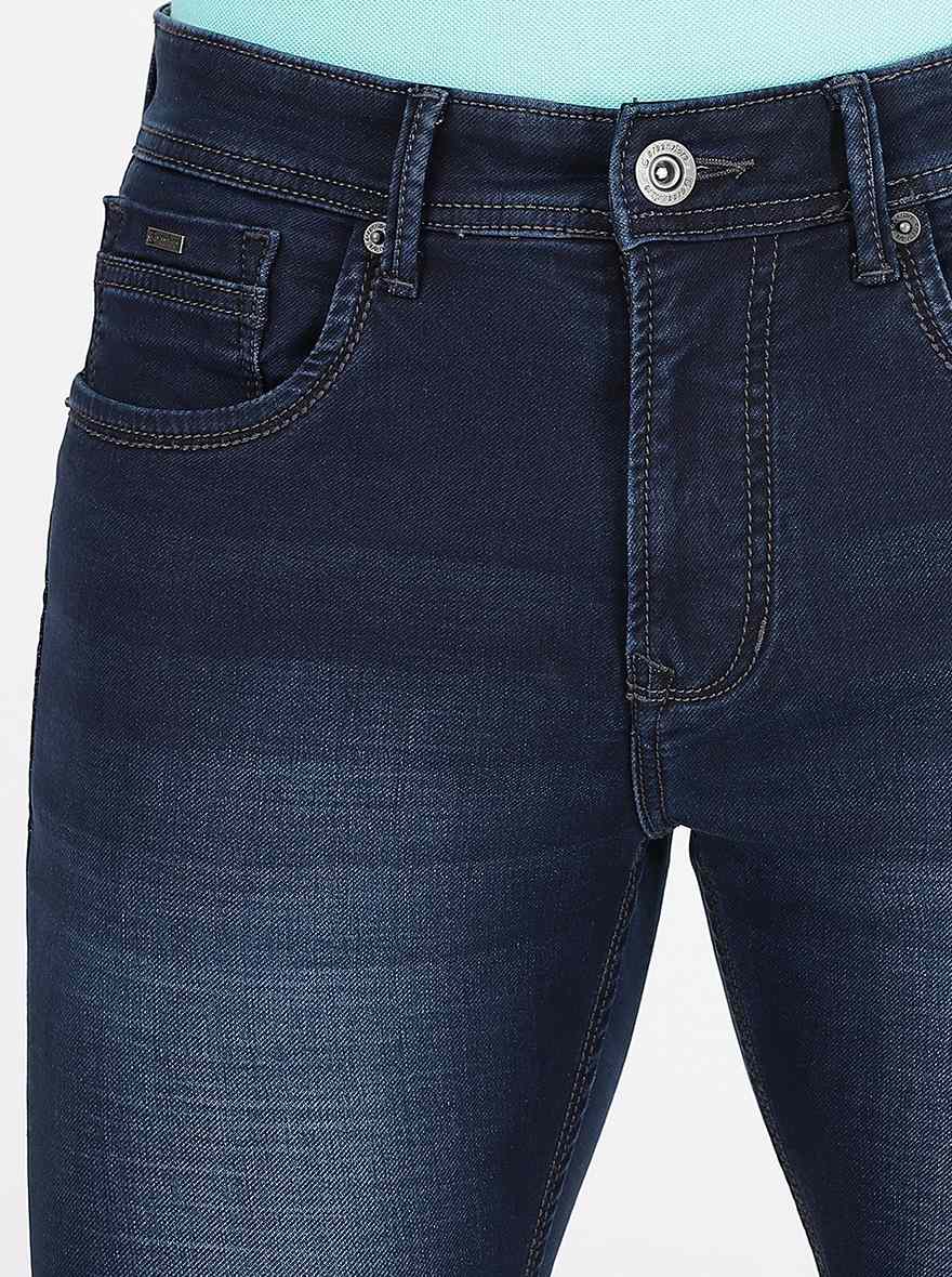 Navy Blue Washed Urban Fit Jeans | Greenfibre