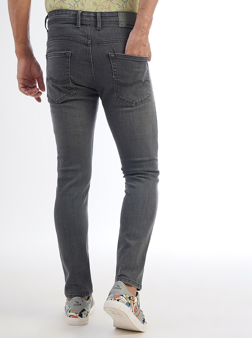 Dark Grey Washed Urban Fit Jeans | Greenfibre