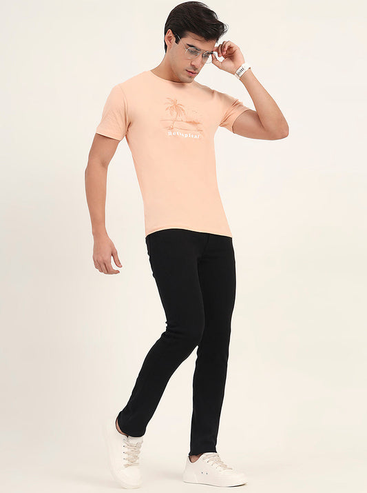 Jet Black Washed Slim Fit Jeans | Greenfibre