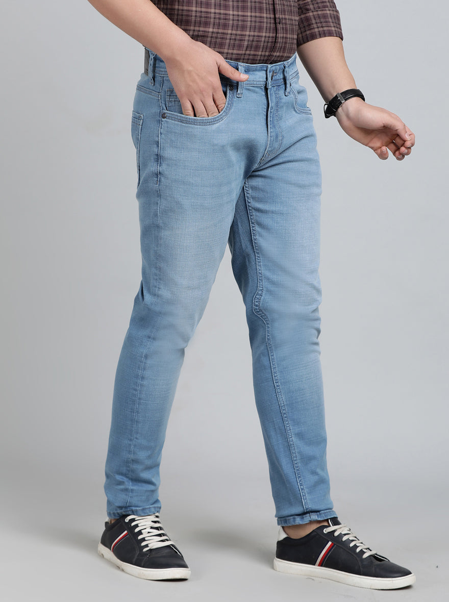 Light Blue Washed Slim Fit Jeans | JadeBlue