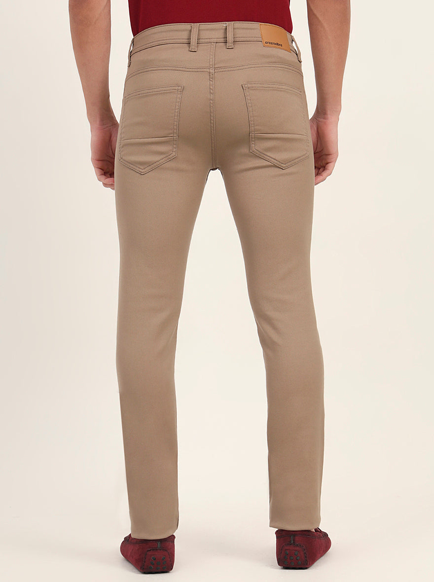 Beige Washed Slim Fit Jeans | Greenfibre