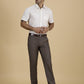 Beige Striped Slim Fit Formal Shirt | Greenfibre