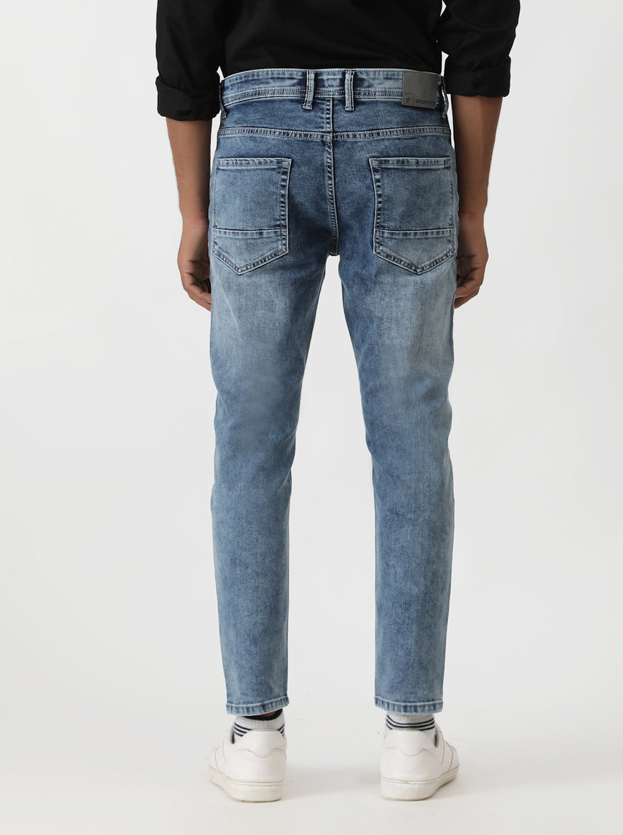 Cloudy Blue Washed Urban Fit Jeans | Greenfibre