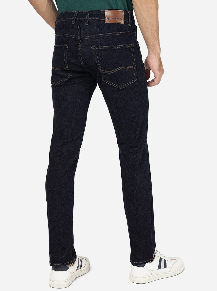 Raw Blue Solid Narrow Fit Jeans | Greenfibre