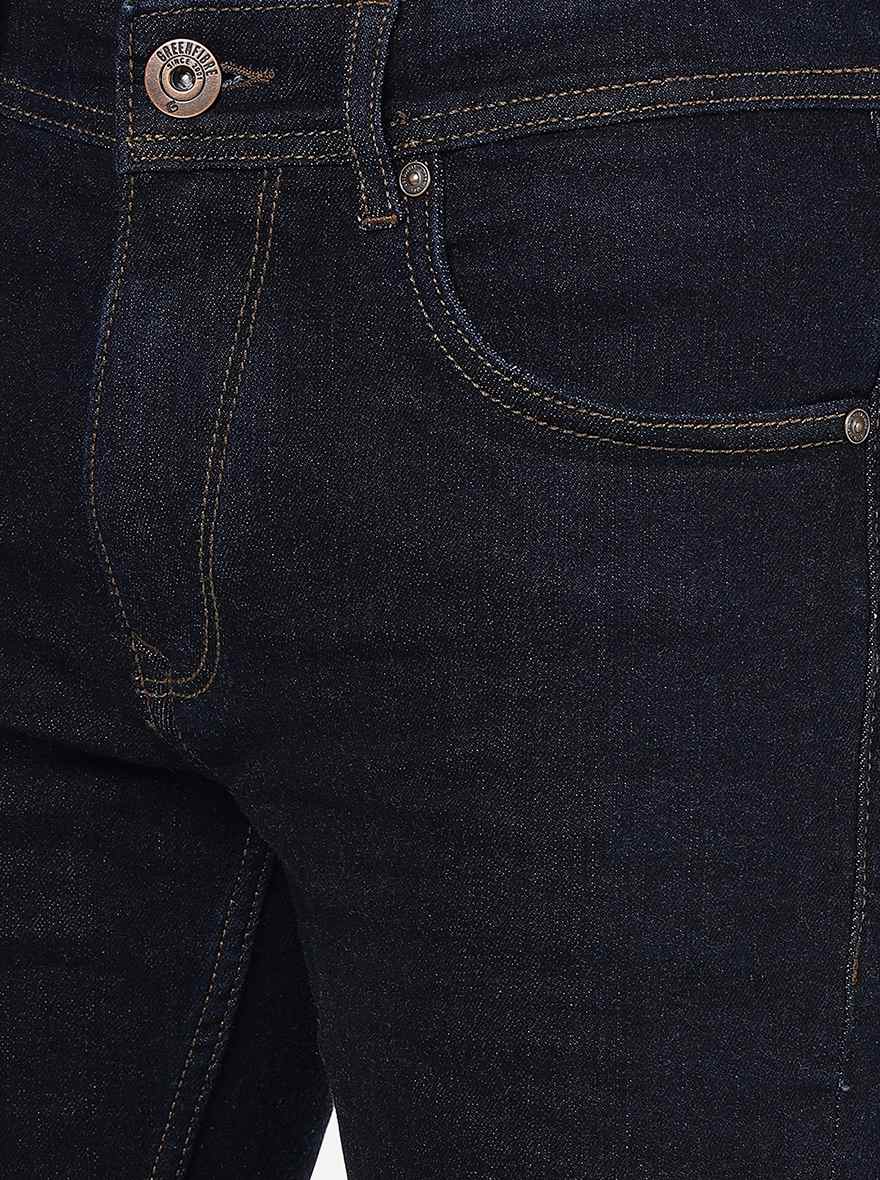 Raw Blue Solid Narrow Fit Jeans | Greenfibre