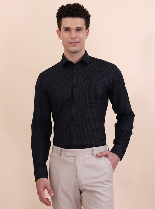Grey Solid Slim Fit Formal Shirt | Greenfibre