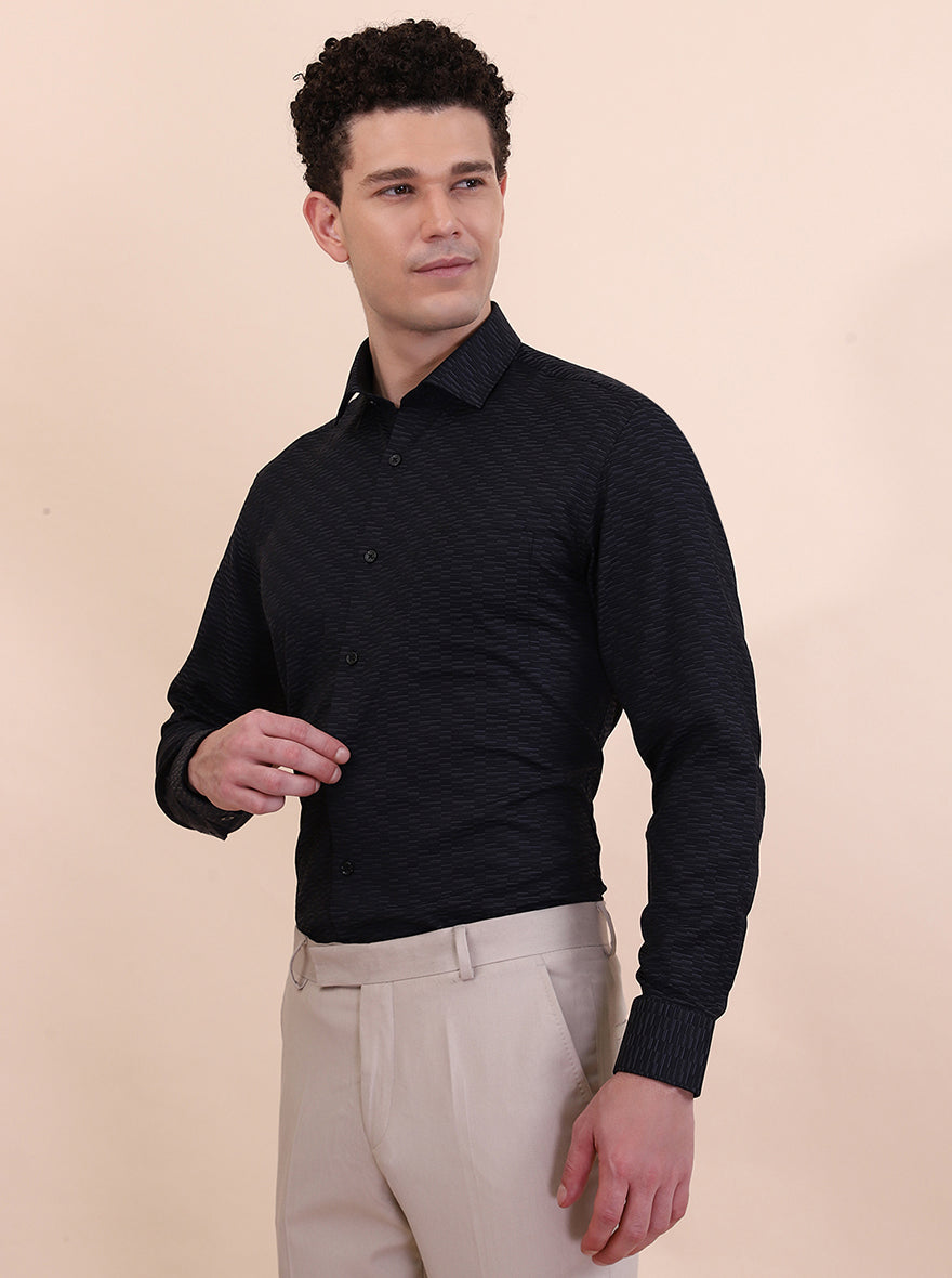 Grey Solid Slim Fit Formal Shirt | Greenfibre